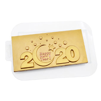 НГ 2020 Луна пластиковая форма для шоколада и мыла НГ 2020 Луна пластиковая форма для шоколада и мыла