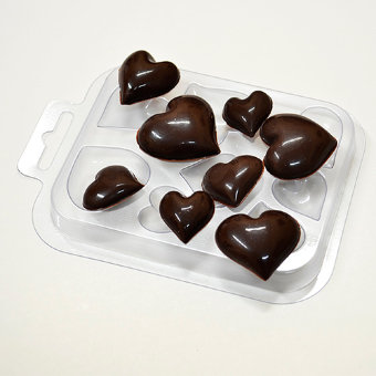 Шоко сердечки пластиковая форма для шоколада